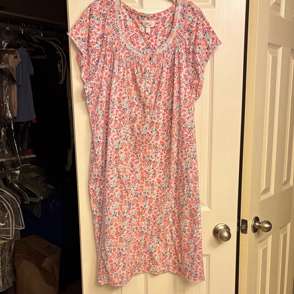 Aria Collection Pink and Blue Floral Top